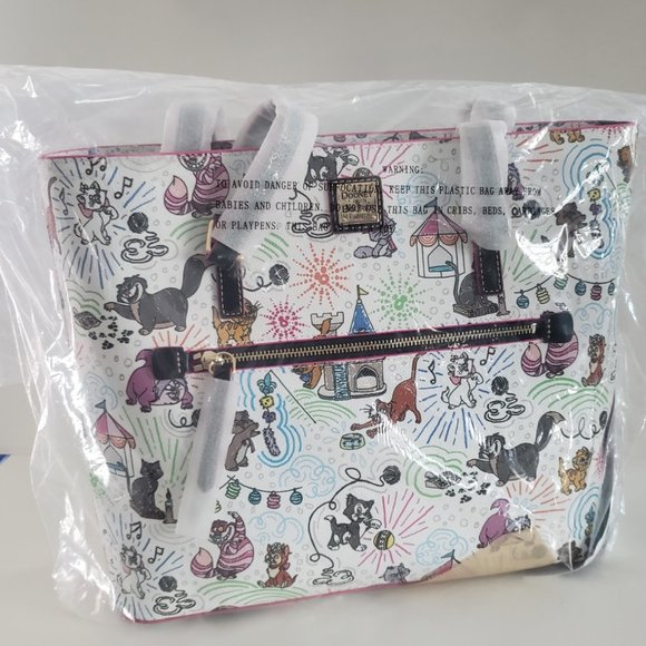 Disney Dooney & Bourke Cats Sketch Tote Shopper Bag NWT